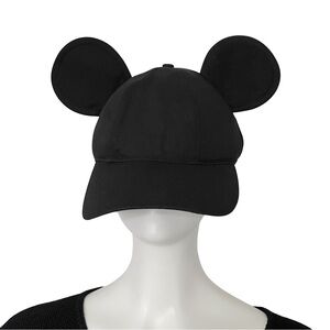 Mickey Mouse Baseball Cap Disney Parks Adult Ears Black Hat Snapback Embroidered